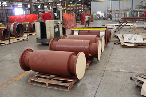 Externally pressurized expansion joints ready for inspection 
